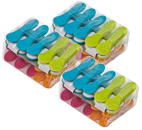 Caraselle Soft Clip Laundry Pegs for Delicate Fabrics - Gentle and Sturdy Clothespins for Silk, Woolen, and More Fine Fabric - Pegs for Washing Line - Strong Clothes Pegs in Assorted Colours - 30 pcs