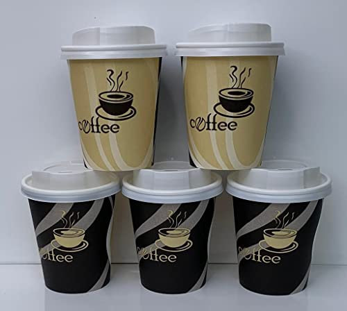 Ol-Gastro-Bedarf 100 Top Hartpapier 200 ml Coffee to go Becher Pappbecher Kaffeebecher mit Deckel TOP