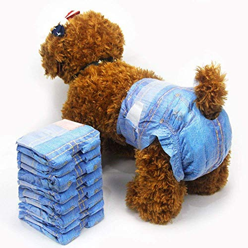 Pet Soft Pañales Femeninos de Mezclilla para Mascotas, 24 Piezas, M