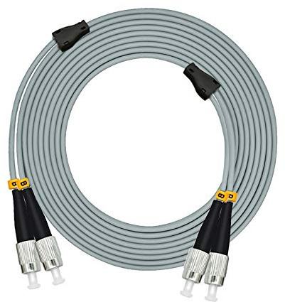 Jeirdus 50FT FC a FC FC-FC Indoor blindato Duplex 62.5/125 fibra ottica ponticello cavo patch ottico multimodale 15 metri 15 m