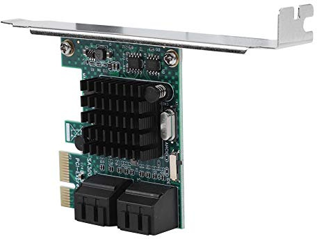 Estink PCIe SATA Erweiterungskarte, 4-Port SATA 3.0 Interface Karte, Kompatibel mit XP, 2003, Vista Betriebssystemen (32/64 Bit)