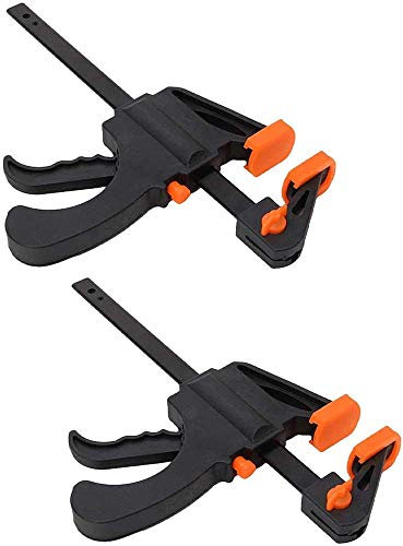 2PCS Quick Grip Clamps, Ratchet Bar Clamps, One Handed Bar Clamp, Ideal for Fast and Easy Clamping Applications Various Size 4inch