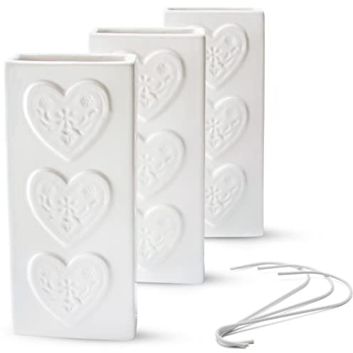 Ligano - Lot de 3 humidificateurs d’air pour le radiateur - En céramique