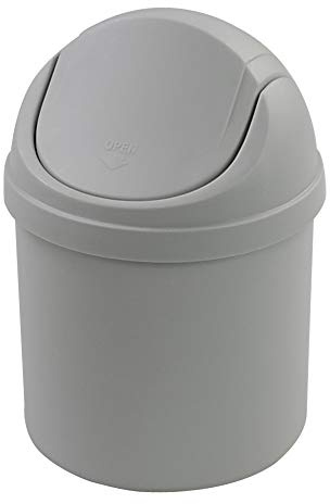 Dynko Mini Poubelle de Bureau en Plastique (Gris)