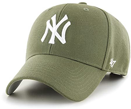 '47 MLB New York Yankees MVP Unisex-Baseballkappe, Verstellbar, Hochwertiges Design und Verarbeitung, White Logo, Green