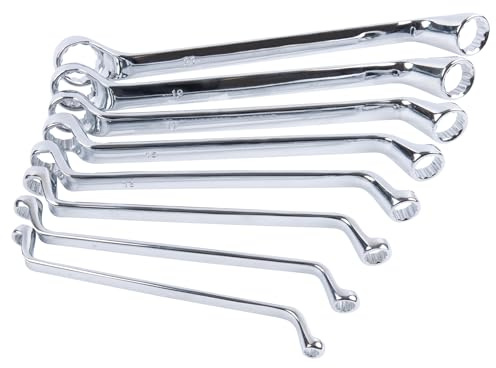 Performance Tool W1086 8Pc Offset Metric Box Wrench Set - Heavy-Duty Chrome Vanadium Steel Construction for Efficient Mechanics and DIY Enthusiasts