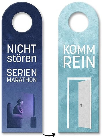 Nicht stören Serienmarathon oder komm rein Türhänger mit Fernseher Motiv Geschenk für Filmliebhaber Serienfans oder zum Binge Watching mit den Freunden um bei der Lieblingsserie