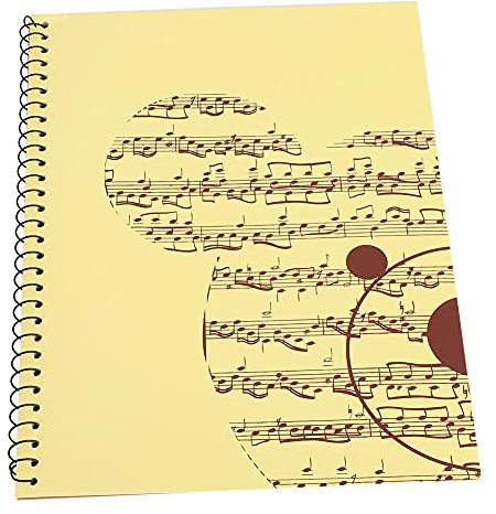 Tomotato 50 Seiten Notenmappe, Registermappen Music Sheet, Wasserdicht Kunststoff Konzert Chormappe für Klavier Gitarre Violine Notenblätter(Gelber Bär)