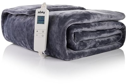 Minky Luxury Heated Blanket, 180 x 135cm, 10 Heat Settings, Machine Wash