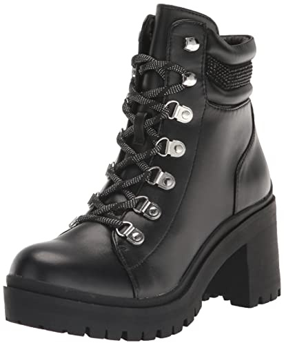 NINE WEST Qwork, Botas Cortas al Tobillo Mujer, Negro, 41 EU