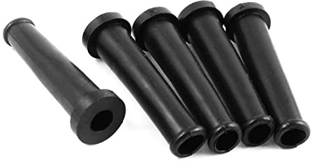 PATIKIL Gomma Filo Protezione, 5pz Cavo Manica Stivale Copertura per Angolo Smerigliatrice, Nero