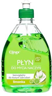 Clinex Geschirrspülmittel Spülmittel Handspülmittel / 500 ml - 0,5l / hautpflegende Eigenschaften - Enthärtet Wasser/zuverlässige Reinigung, für strahlend sauberes Geschirr