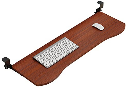 Verschiebbare Tastaturablage, 4 Farben, Holz-Tastaturablage, festklemmbare Tastaturschubladen-Plattformen – unter dem Schreibtisch verschiebbar und versteckt, ausziehbarer Tastaturhalter, höhenverst