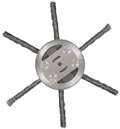 Vordpe Rasentrimmer Fräskopf, Profi Unkrautbürste für Freischneider elektrisch, Stahldraht Freischneider Trimmer Kopf, Unkraut Drahtbürste für Garten, Stahldraht Freischneider (6 Köpfe)