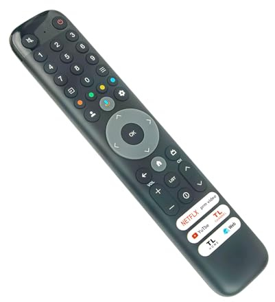 AULCMEET RC833 GUB1 Télécommande vocale de Remplacement Compatible avec TCL 4K OLED Smart TV 75C745 65C745 55C745 65P745 75P745 85P745 55C845 85C845 75C845 65C845 85C745