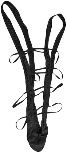 NLAND Tangas para Hombre Vling Suspensorio Calzoncillos elásticos Thong Hot Borat V-Strap Hombre Mankini Ropa Interior,A