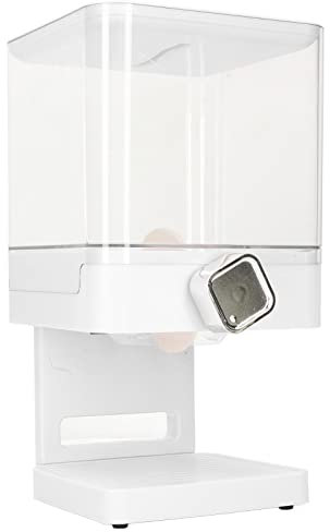 CHEOTIME Clear Food Storage Container, 17.5oz Capacity Cereal Dispenser Single Grid Grain Dispenser Transparent Plastic Food Dispenser for All Kinds Dry Food
