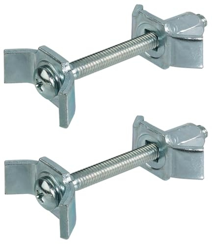 Arbeitsplatten-Verbindungsschrauben, Länge M6 x 65 mm, verzinkter Stahl, Küchenmöbel, Verbindungsschrauben zum Verbinden, Klemmen und Befestigen, 2 Stück