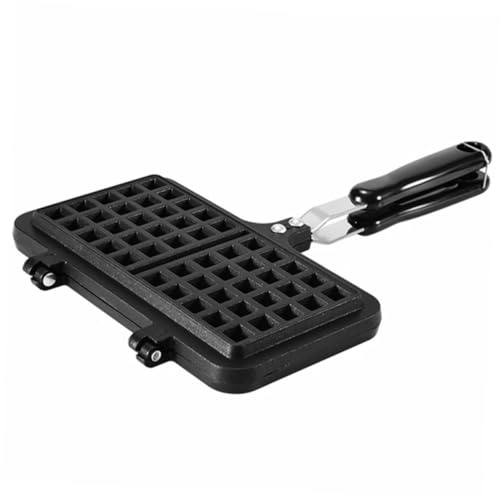 Molde para Gofres de Cocina, Aluminio Fundido Negro para Hornear | Antiadherente, Resistente al Calor y Lavable, Herramienta Doméstica para Repostería y Limpieza Sencilla
