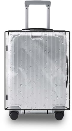 QINGZY Copri Valigia da Viaggio, Custodia Protettiva Valigia, Copertura per Bagagli in PVC Impermeabile, Proteggi Valigia Media Grande Trasparente, Antigraffio (30,Transparente)