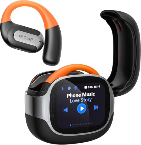 Relxhome AI Language Translation Earbuds, LCD Touchscreen, 6 Translation Modes, Real-Time Translator for 150 Languages, 60 Hours Playtime, Bluetooth 5.4, HiFi Sound Headphones for Travel, Business