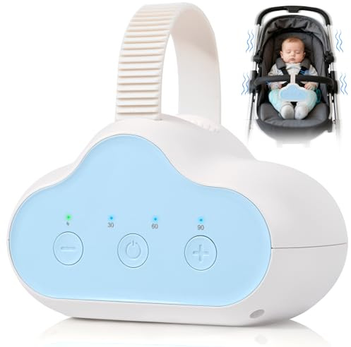 Dondolo per passeggino, Aiuto a Dormire per Bambini, Ausilio per il Sonno Ricaricabile con 3 Intensità di Dondolo Regolabili e Timer da 30, 60 e 90 Minuti, universale, per passeggino e passeggino