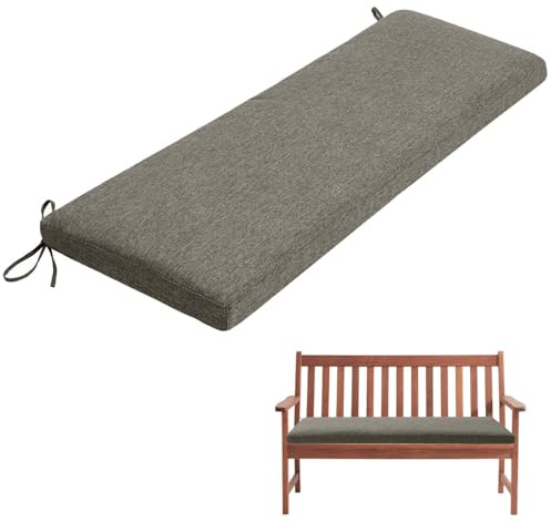 Generisch Bankauflage, Abnehmbarem Sitzkissen Banks, rutschfeste Gartenbank Auflage, Waschbar Sitzauflage Banks für Innen Outdoor Fensterbank Couch ban k Eckbank Auflagen,Drak Gray,140x55x5cm