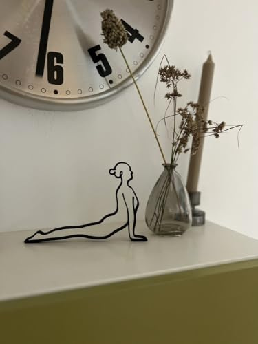 Generisch Yoga-Figur Dekoration, Minimalistische Silhouette, 18x12x0,8 cm
