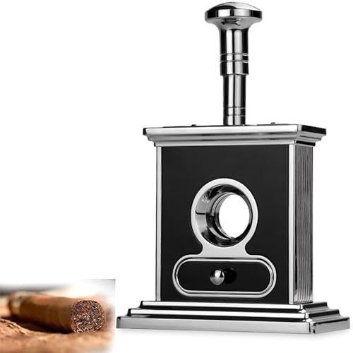 Coupe-cigares de table guillotine, coupe-cigares de table avec tiroir et lame de précision en acier inoxydable, peut couper des cigares de 22 mm, coupe-cigares portable pour salon et chambre.