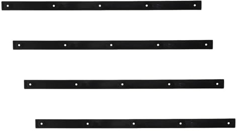 minkissy 4pcs Black Plastic Skate Rail for Skateboard with Rib Bones Rails Easy Installation and Friction Reduction Suitable for Longboard and Hand Boards