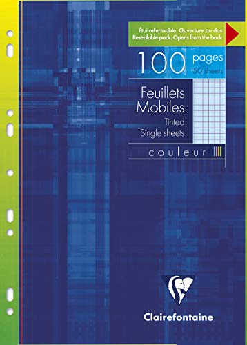 Clairefontaine 1740C 50 Blatt Ringbucheinlagen A4 kariert 90g Blau