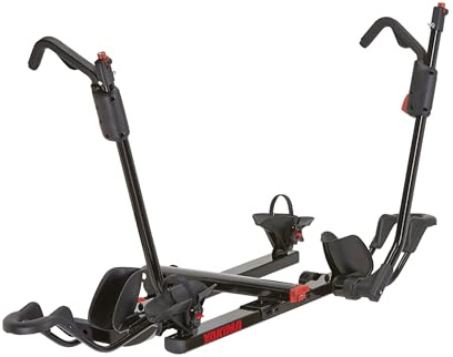 Yakima Tray Hitch Bike Rack, Rear Vehicle Bicycle Carrier w/ Tilting Tray & Adjustable Spacing for 2 Bikes, Fits 20 to 27.5 Inch Wheel Size, HoldUp 2”