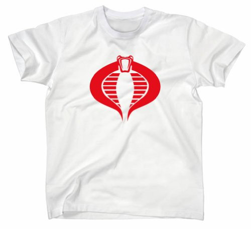 GI Joe Cobra Kai Kult T-Shirt, G.I. Schlange Kobra Weiss, L
