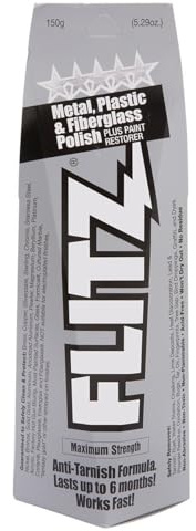 Flitz Multi-Purpose Metal Polish Paste - 5.29oz Tube of USA-Made Chrome Polish - Works on Stainless Steel, Aluminum, Plastic, Jewelry and Cars - Non-Abrasive Cleaner & Rust Remover (40 Pack)