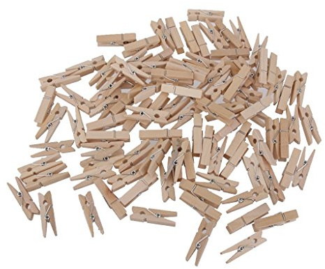 100pcs Mini Pinces en Bois Pince à Linge Multiusage pour DIY Clips Epingles