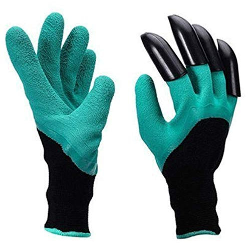 ariel-gxr Garden Genie Gloves, Waterproof Gardening Gloves with Claws Safe for Planting, Digging and Weeding- 1 Pair