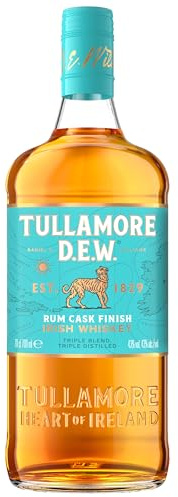 TULLAMORE DEW Caribbean Rum Cask Finish – Irish Whiskey mit Rumfass-Reifung – Fruchtig, mild & mit tropischem Charakter – 43% vol. - 0,7 l