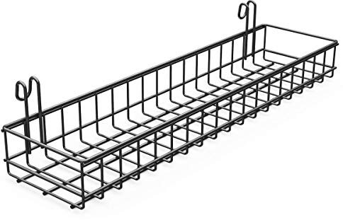 ANZOME Draht Wandkorb, Gitter Korb Wand Organisator Für Wandgitter, Küchenorganisator, Drahtlagerregal Rack Für Heimbedarf, Wanddekoration(Schwarz)