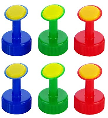 Amaoma Flaska topp vattnare plast växt vattning sprinkler växt vattning frö fröplantering bevattning för 30 mm dricksflaskor frö fröfröfröer trädgård bevattning 6 delar (slumpmässig färg)