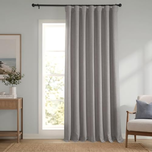 HPD Half Price Drapes BOCH-LN185-P Faux Darkening Curtains-96 Inches Long Extra Wide Luxury Linen Curtains for Bedroom & Living Room (1 Panel), 100W x 96L, Clay | HPD Half Price Drapes Room Darkening Curtains for Bedroom Textured Unlined Rod Pocket