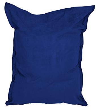 Lumaland Stor XXL-sittsäck på 140 x 180 cm, saccosäck för inomhusbruk, av mjuk och tvättbar mikrovelour, 2-i-1 för bekvämt sittande och liggande, med över 3