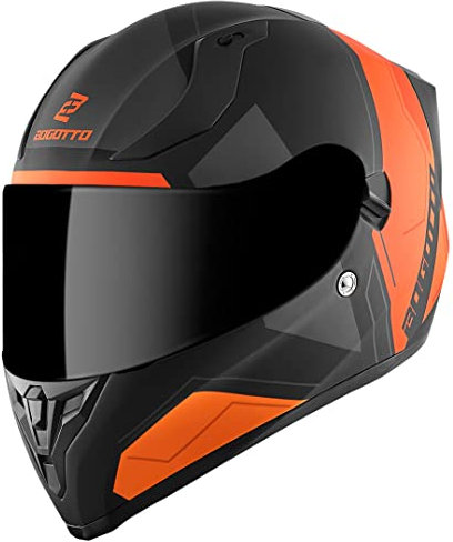 Bogotto V128 Strada Casque, Noir Mat/Orange, XL