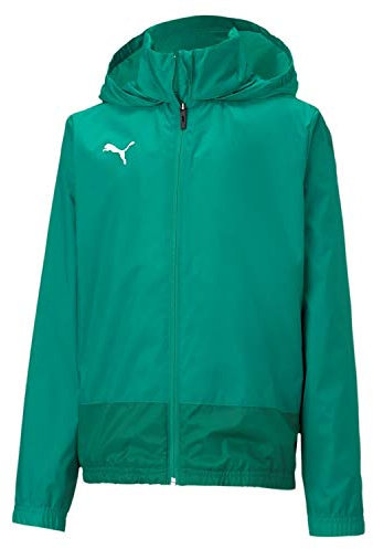 Puma teamGOAL 23 Training Rain Jacket Jr Veste Imperméable Mixte Enfant, Pepper Green-Power Green, FR : Taille Unique (Taille Fabricant : 164)
