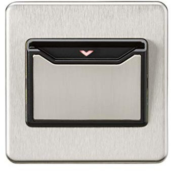 Knightsbridge Key Card Switch, Brushed Chrome