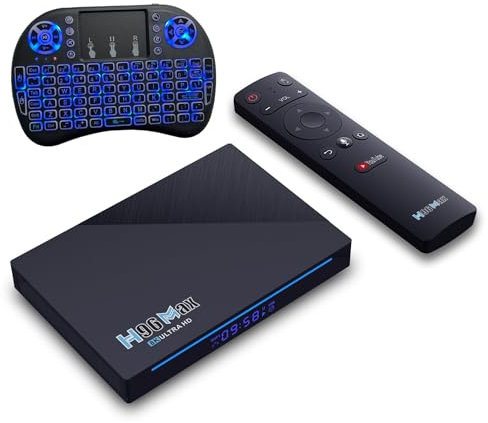 H96 Max RK3566 Android TV-Box, Android 11.0, 8 GB RAM, 64 GB ROM, 2,4G/5 GHz WLAN, 1000 m LAN, 4K H.265 Med Tangentbord I8