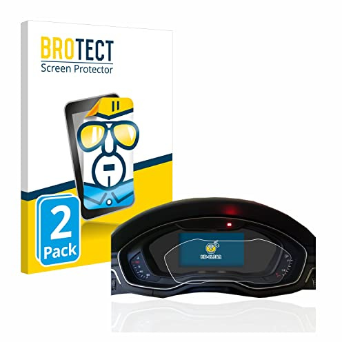 brotect Film Protection pour Audi A4 B9 2017 Virtual Cockpit | 2 Pièces Clair Protection d'écran Made in Germany Anti-Rayures Transparent