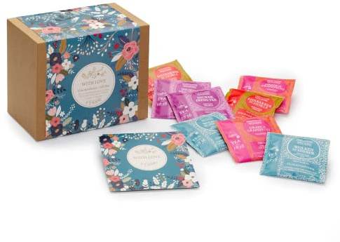 Tea Since 1836® | Cofanetto Regalo Tisane Mix | Tisane Assortite in 4 Sapori Frutta | Infusi Dolci Gusti Frutta in Bustine - 28 Piramidi Totali (98 Gr)
