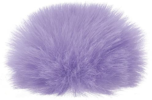PATIKIL Furry mikrofon vindruta 7 mm x 60 mm mikrofonskydd vindruta för inomhus utomhus mikrofon lila