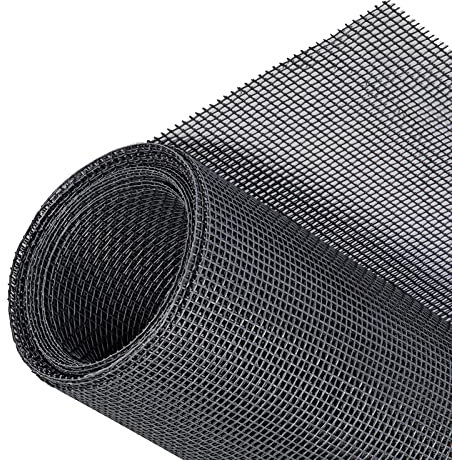Fliegengitter Meterware Insektenschutzgitter, 120 X 250cm Fiberglas Insektenschutz, UV-Beständig Fliegennetz Fenster Gewebe, Insektenschutzgewebe für Balkontür Wohnzimmer Terrassentür(Schwarz)