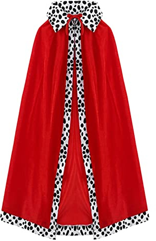 MIVAIUN Bata de rey para adultos, capa de coronación de terciopelo real, disfraz medieval de rey y reina para Halloween, Navidad, carnaval, juego de rol, actuaciones escénicas, 120 cm